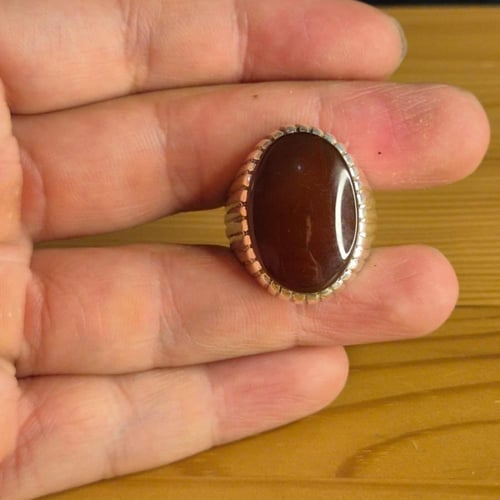 خاتم عقيق يماني كرزي