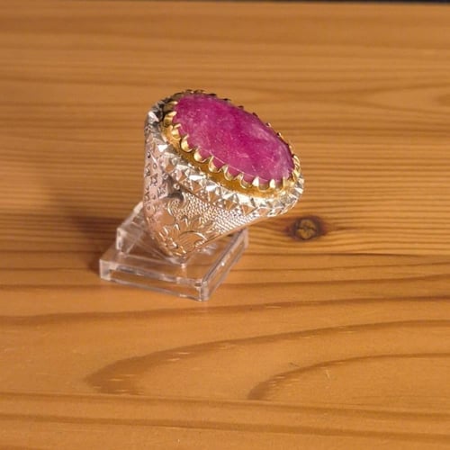 خاتم ياقوت افريقي طبيعي