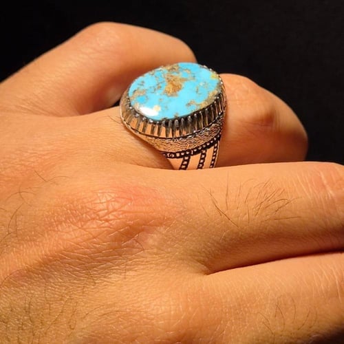 خاتم فيروزي ازرق