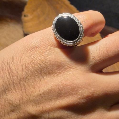 خاتم عقيق يماني جزاع صياغه يدوية