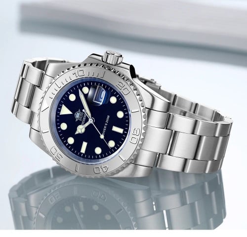 ساعة رجالية بسير ستيل بلون فضي من ماركة ADDIESDIVE