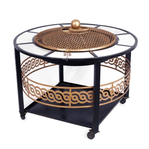 منقل بشكل دائري مع حزام قص ليزر السطح سيراميك لون...