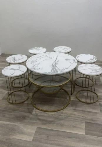 طقم طاولة خدمة 6 قطعه لون ذهبي