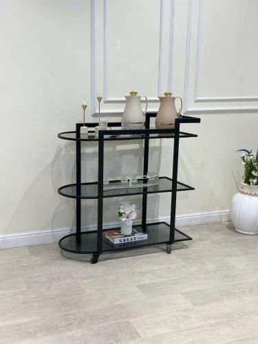 عربية ضيافه اسود سطح زجاج اسود