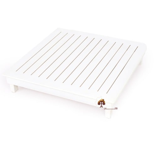 طاولة رمضان طعام أرضية شكل مربع خشب كامل لون ابيض