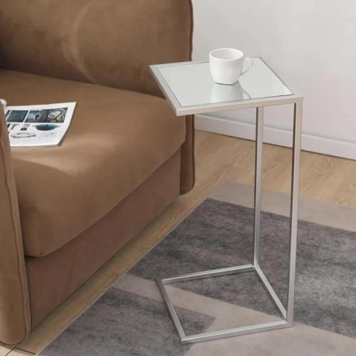 طاولة خدمة شمباني سطح زجاج مراية