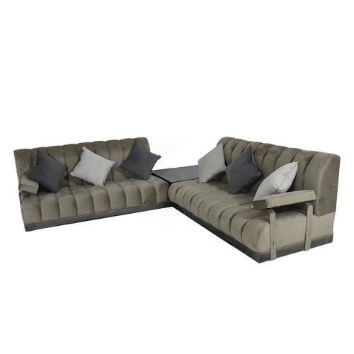كنب زاوية ×170×170×80×80مع طاولة جانبية للزاوية مق...