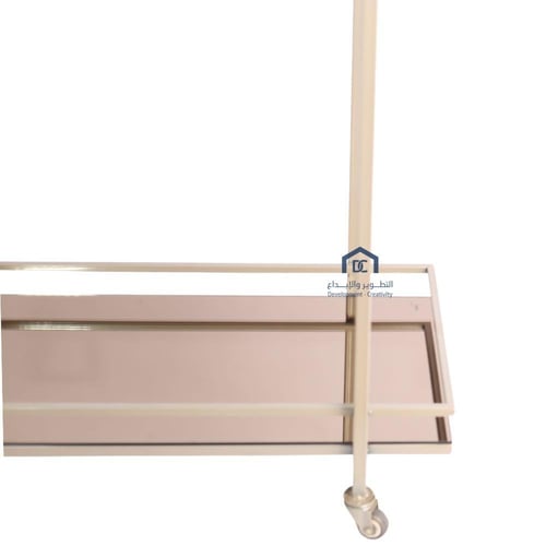 عربية تقديم لون شمباني فاخرة سطح زجاج بني مراية