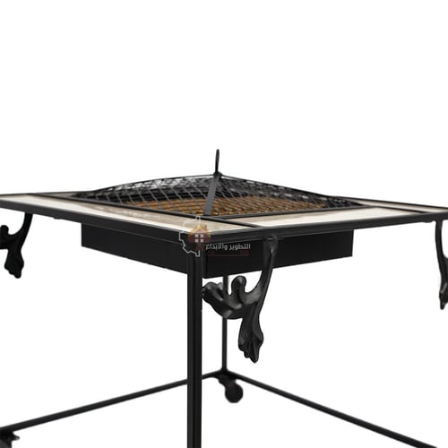 منقل شكل مربع لون أسود مع كفرات اطراف سيراميك لون...