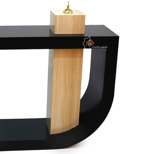 طاولة مدخل كونسول بديل الرخام لون أسود مع لون بيج