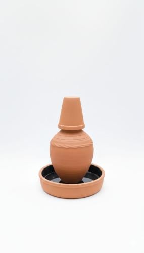 جرة فخاريه + كوب + زبديه فخار