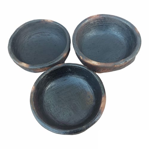 طقم مغش فخار يمني اسود