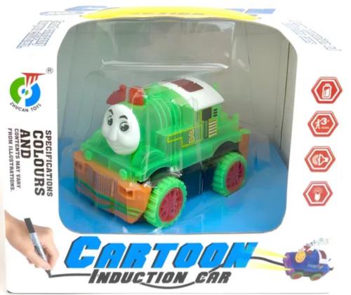 لعبة قاطرة موسيقية حثية للأطفال، سيارة حثية، تتحرك...