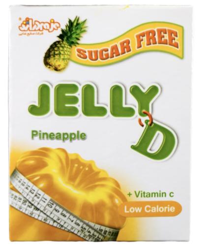 مسحوق جيلي الأناناس الخالي من السكر