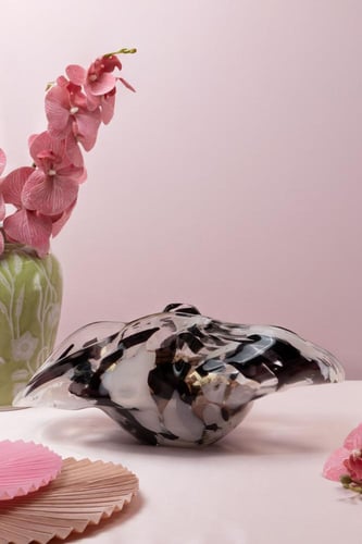 صينية زجاج ماربل