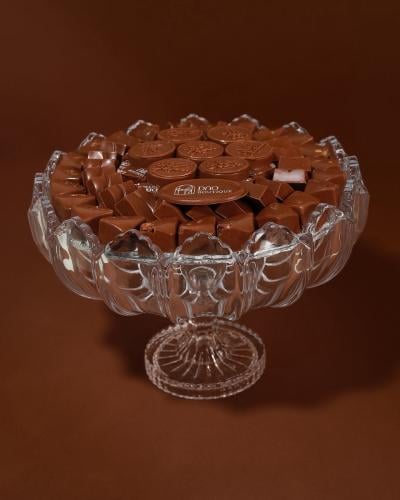 صينية زجاج دائري