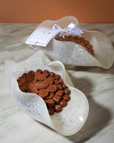 صينية صدف الابيض مع ذهبي