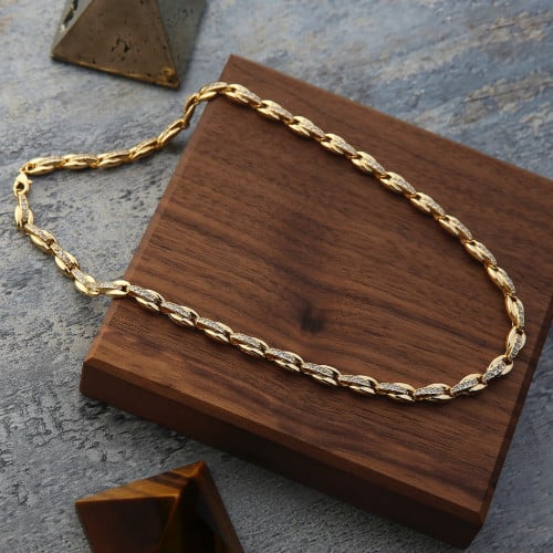 سلسال/ شوكر ذهبي مطعّم بالزركون