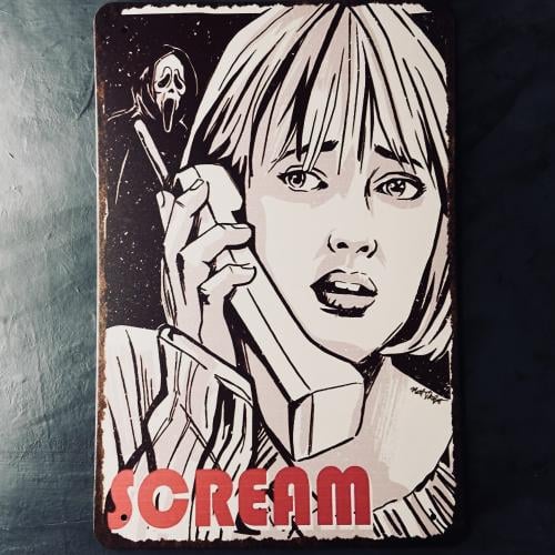 Magnetic Metal Sign Ghostface (Scream)