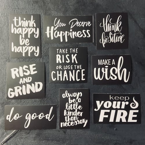 ستيكرات عبارات تحفيزية Motivation Waterproof Stick...