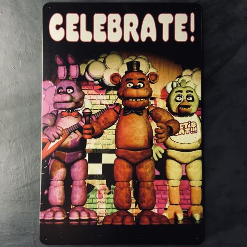 Magnetic Metal Sign FNaF (Five Nights at Freddy's)