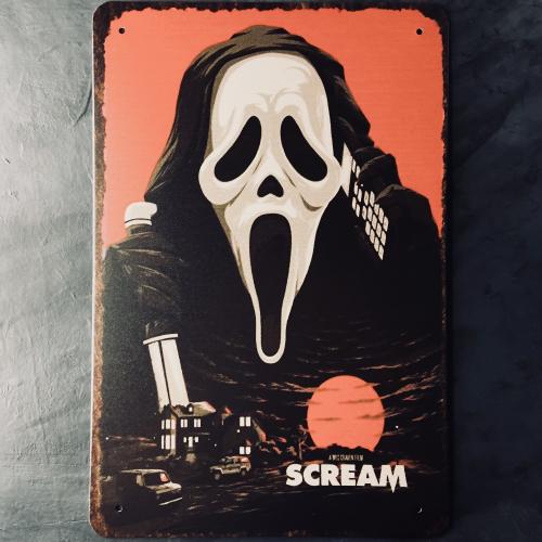 Magnetic Metal Sign Ghostface (Scream)