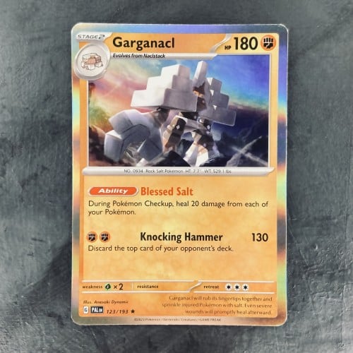 Pokemon TCG Garganacl 123/193 Holo Rare - NM - Sca...