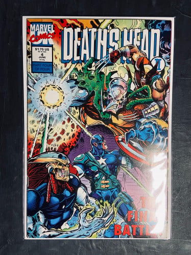 ‎كوميك مارفل Deaths Head The Final Battle #4 / VF