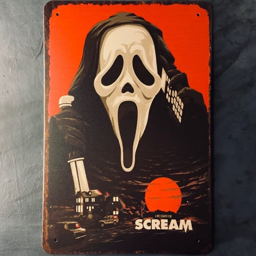 ‎لوحة معدنية مغناطيسية وجه الشبح Magnetic Metal Si...