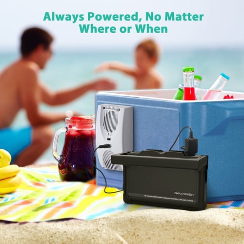 بطارية راف باور 18000mAh مع شاحن السيارة