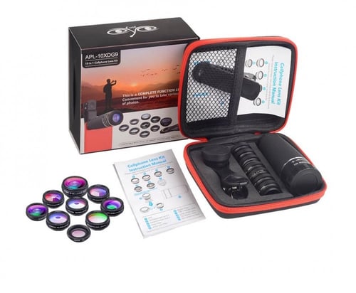 عدسات تصوير احترافي للجوال 10 في 1