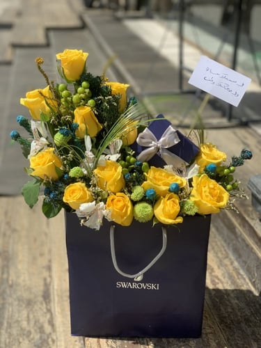 تنسيق مجموعه هدايا على كيس سواروفيسكي