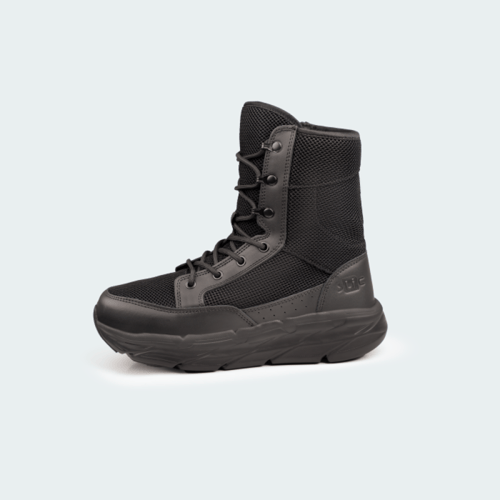 بسطار عسكري رياضي أسود بسحاب 25852