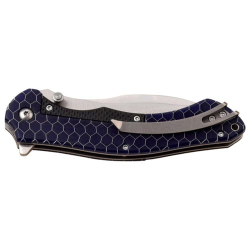 سكين مطوية مقبض أزرق وأسود من C-Tek مع G10 ونصل فض...