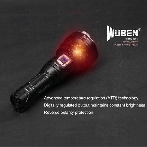 كشاف T102 Pro بقوة 3500 شمعة قابل للشحن