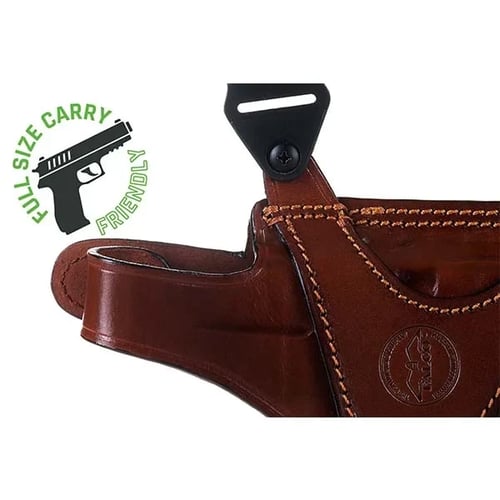 جراب كتف جلدي أفقي بني فاخر D101 D172 D154 حافظة م...