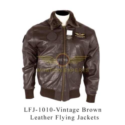 جاكيت طيران A-2 جلدي LFJ-909 بني