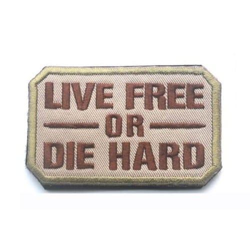 شارة Live Free Or Die Hard بني