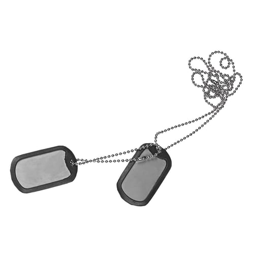 طقم قلادة معدنية Dog Tag ست قطع