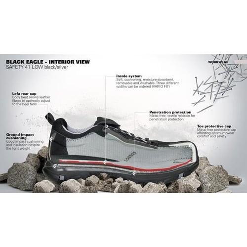 جزمة سلامة بواقي 610003 BLACK EAGLE 41.1 واطية أسو...