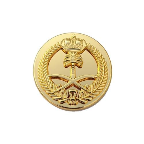 شعار بريهة معدني كبير ذهبي