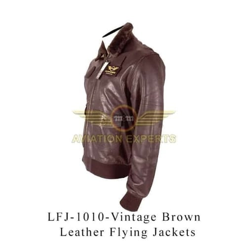 جاكيت طيران A-2 جلدي LFJ-909 بني