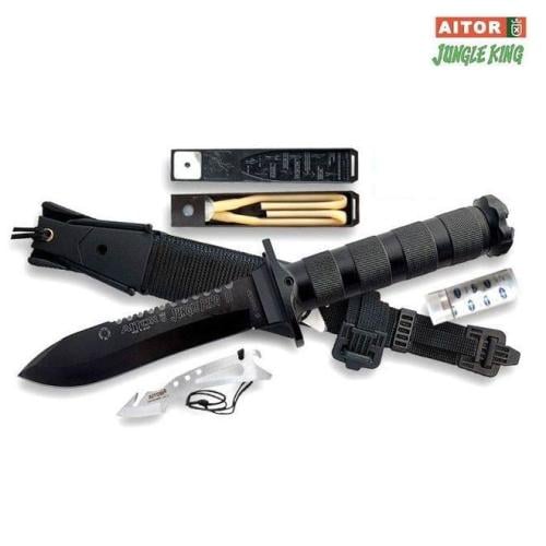 سكين ملك الغابة Jungle King 2 من أيتور نصل أسود 16...