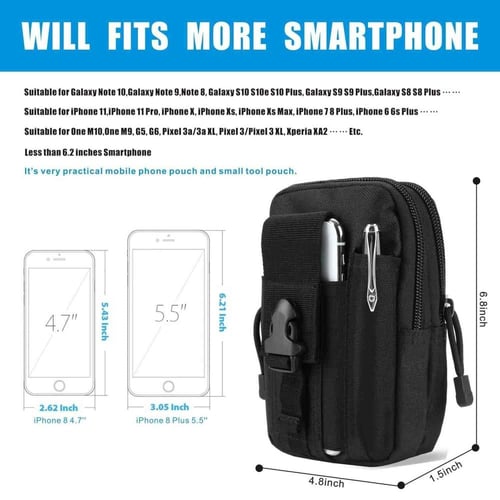 شنطة معلقة للجوال والاكسسوارات-أسود - بدون