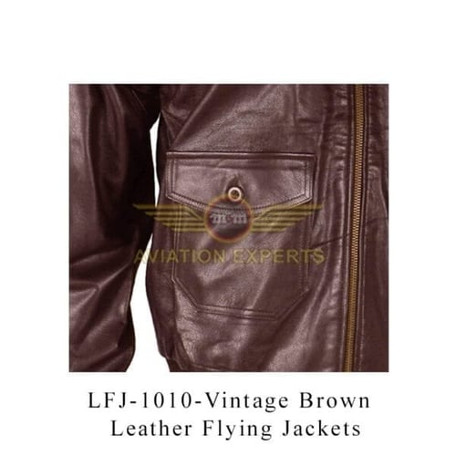 جاكيت طيران A-2 جلدي LFJ-909 بني