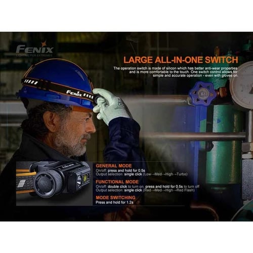 كشاف رأس فينيكس HM70R الجبار | بطارية 21700 تدوم 1...