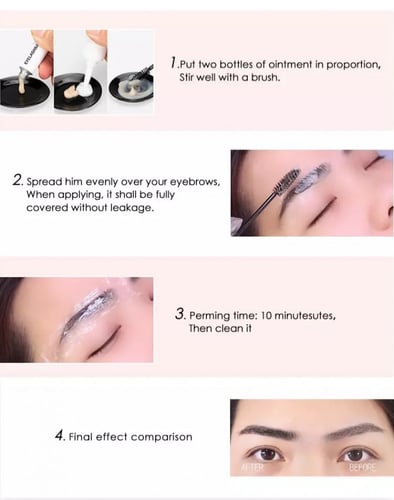 مجموعة رفع الرموش والحواجب صبغه (Brown)