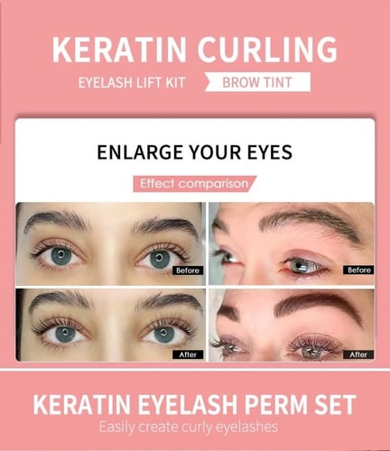 مجموعة رفع الرموش والحواجب