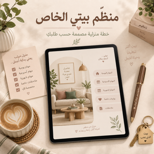 منظم بيتي الخاص خطة منزلية حسب الطلب