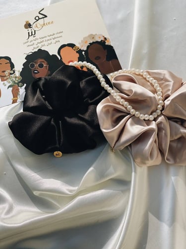 ربطات شعر ساتان ناعم درجة اولى حجم جامبو متوفره بل...